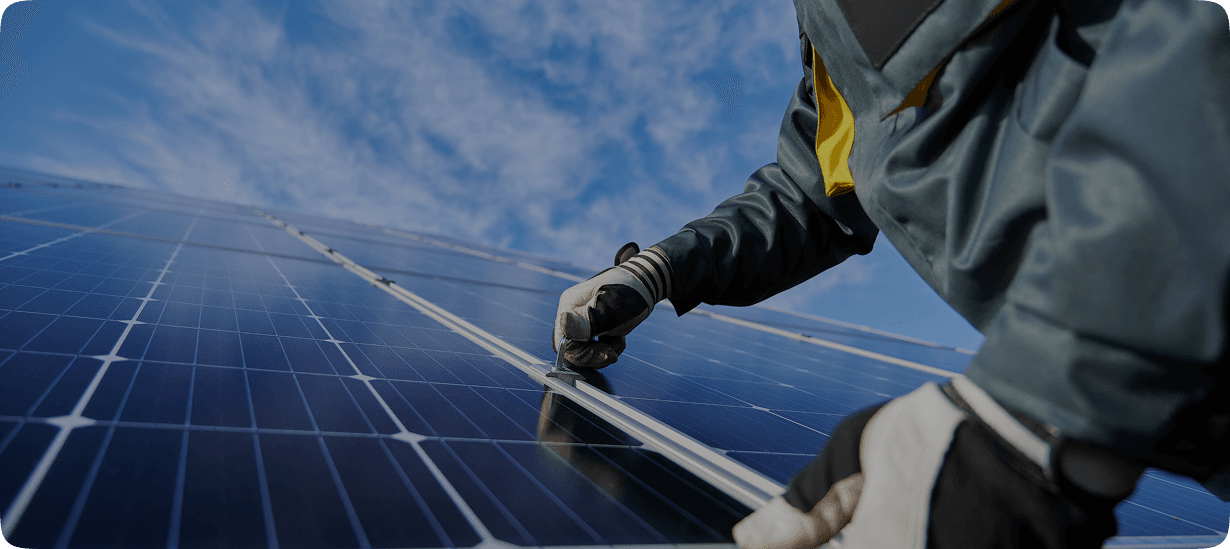 Solar panel installation background