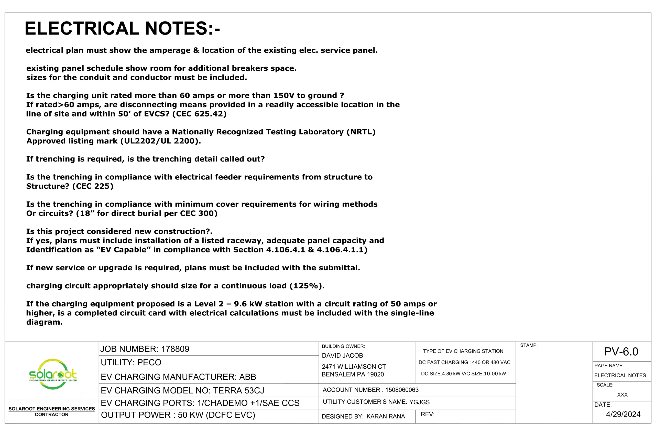 EV Charging Electrical Notes 6 scaled Solaroot