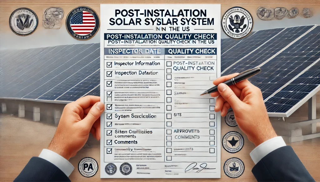 Post Installation Quality Check Solaroot